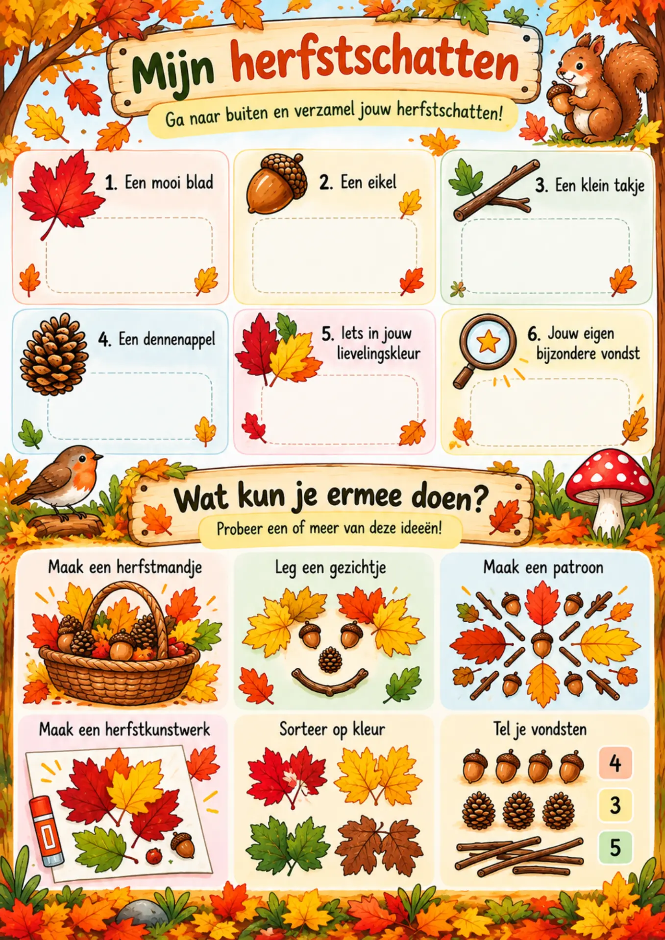 Voorbeeldpagina: Mijn Herfstschatten